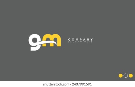 GM Alphabet letters Initials Monogram logo MG, G and M