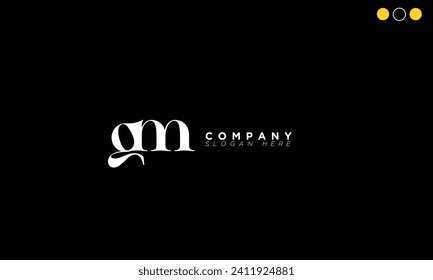 GM Alphabet letters Initials Monogram logo MG, G and M