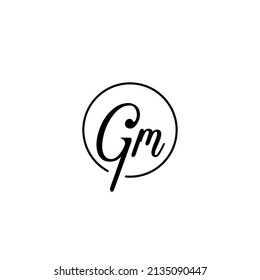 GM circle feminine concept initial logo best for beauty and fashion
