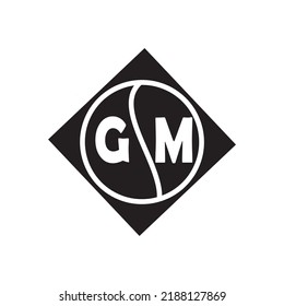  GM creative circle letter logo concept. GM letter design.
