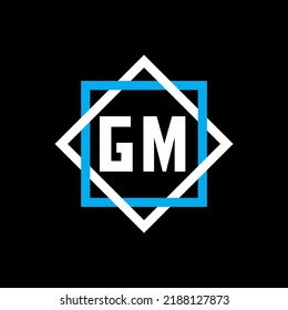  GM creative circle letter logo concept. GM letter design.
