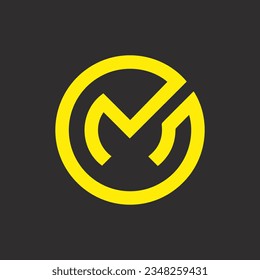 GM creative and modern vector logo design
