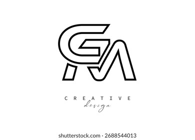 Design do logotipo do monograma criativo da GM-Stock Conceito de design de marca criativa