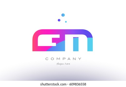 gm g m  creative pink purple blue modern dots creative alphabet gradient company letter logo design vector icon template