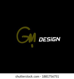 GM G M Initial handwriting creative fashion elegant design logo template vector