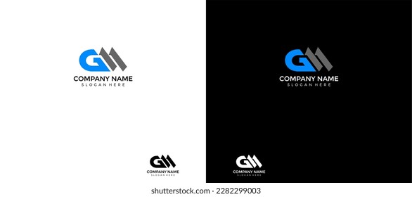 GM, G11 Iniciales Diseño del logotipo (Inmobiliaria, Arquitectura, Automotriz y piezas, Moda, Finanzas, Entretenimiento, Desarrollo de Software_Apps, cualquier Compañía_Marcas, etc.) Plantilla de ilustración vectorial.