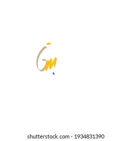 Gm handwritten logo beauty monogram and elegant design