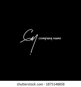 Gm handwritten logo for identity