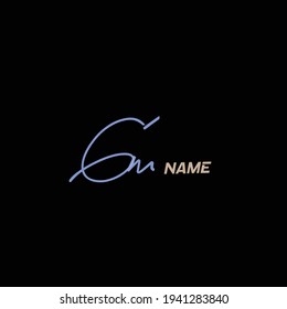 Logo manuscrito de Gm para identidad