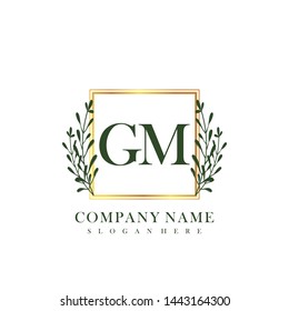 GM Initial beauty floral logo template