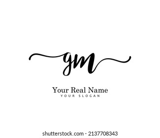 GM Initial beauty monogram logo vector