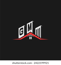 GM Initial Construction Real Estate Home Logo Design Vector