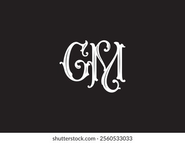 GM initial creative modern minimalist elegant logo design for luxury band company
