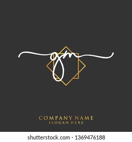 GM Initial handwriting logo template