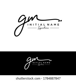 GM Initial letter handwriting and signature logo.