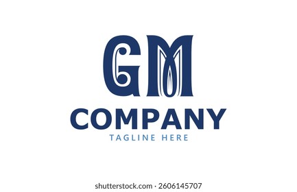 GM initial logo design and letter logo design