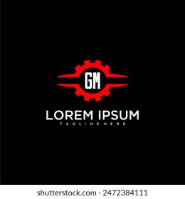 GM-Anfangsmonogramm für Automobil-Logo-Design-Vektorgrafik