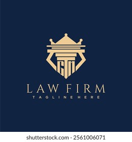 GM initial monogram logo for lawfirm vector design