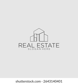 GM initial monogram logo for real estate with luxury building style