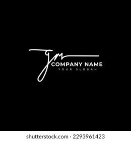 Gm Diseño del vector del logotipo de la firma inicial