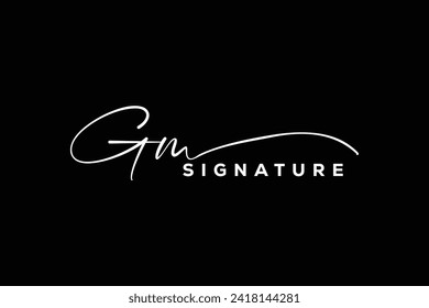 GM Initials Handwriting Signature Logo. GM Handgezeichnete Kalligraphie Schrift Vektor. GM Brief Immobilien, Schönheit, Fotografie Brief Logo Design.