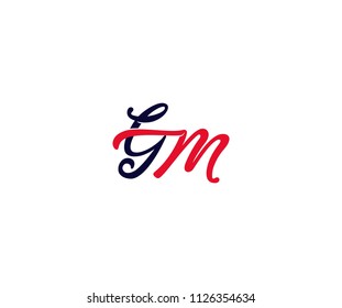 GM Letter Caligraphy Logo