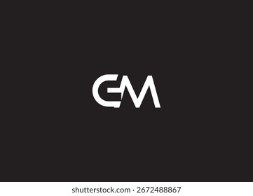 GM-Buchstabe kreatives Logo und anfängliches Logo-Design