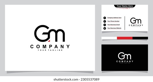 Plantilla de vectores de diseño de logotipo inicial de carta GM