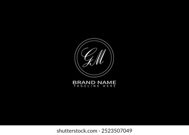 GM letter logo design with a circle shape GM Logo design. GM letter logo creative design. GM unique design.