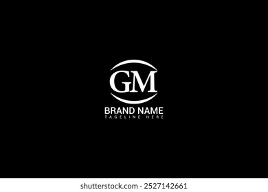 GM letter logo design with a circle shape GM Logo design. GM letter logo creative design. GM unique design