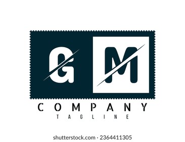 Concepto de diseño de logotipos de letras GM. Ilustración del logotipo del vector.