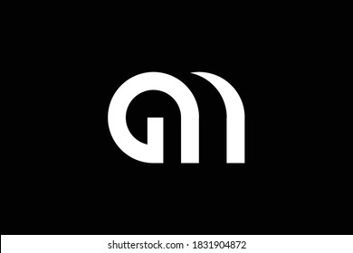 GM letter logo design on luxury background. MG monogram initials letter logo concept. GM icon design. MG elegant and Professional letter icon design on black background. M G MG GM