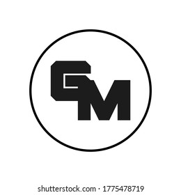 GM Letter Logo Design With Simple style