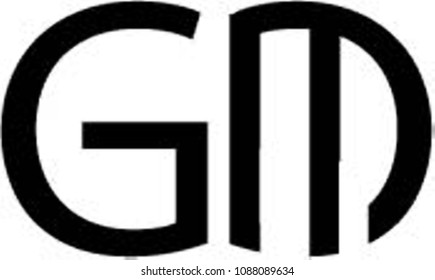 Gm Letter Logo Vector Stock Vector (royalty Free) 1088089634