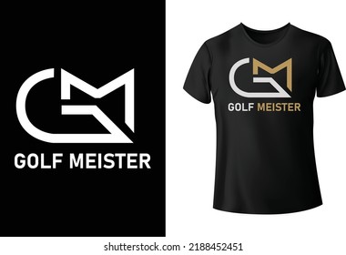 GM Letter Tshirt design Golf Meister T-shirt Design for your tshir printing