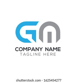 GM letter Type Logo Design vector Template. Abstract Letter GM logo Design