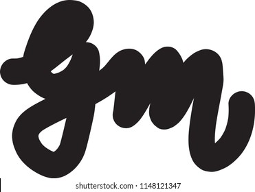 gm letter vector logo