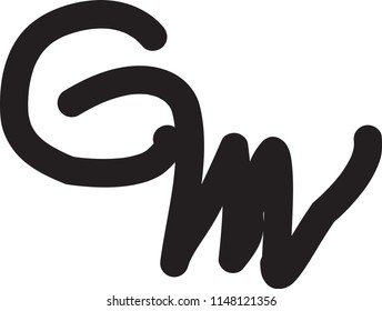 gm letter vector logo