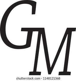 gm letter vector logo