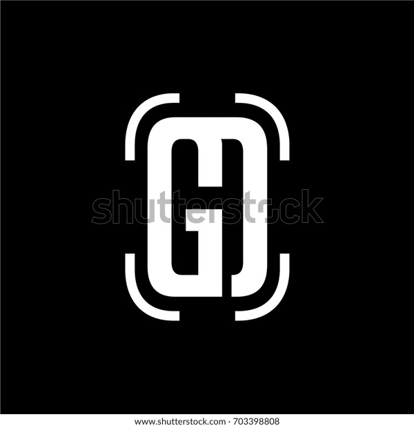 Gm Logo Black White Stock Vector (Royalty Free) 703398808