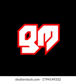 Diseño del logotipo GM, diseño inicial de letras GM con estilo de ciencia ficción. Logo de GM para juegos, deportes, tecnología, digital, comunitaria o empresarial. G M ostenta un alfabeto italiano moderno. Tipografía de estilo urbano.