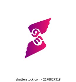 GM Logo Lowercase Letter Initial Logo Design Template Vector Illustration for your company