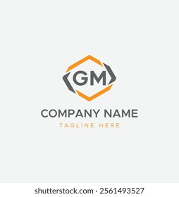 GM logo vector template initial modern letter and monogram.
