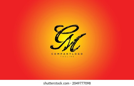 GM, MG, Abstract initial monogram letter alphabet logo design