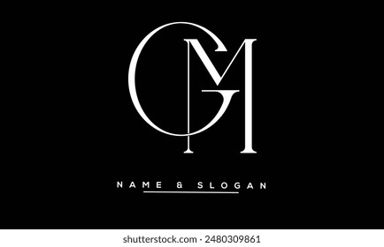 GM, MG Abstrakte Buchstaben Logo Monogramm