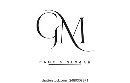 GM, MG Abstrakte Buchstaben Logo Monogramm