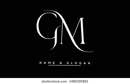 GM, MG Abstrakte Buchstaben Logo Monogramm