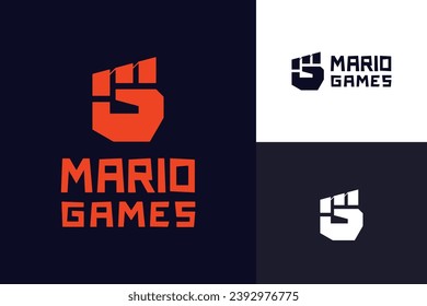 GM MG Fist logo icon for gaming team or developer. Vector illustration