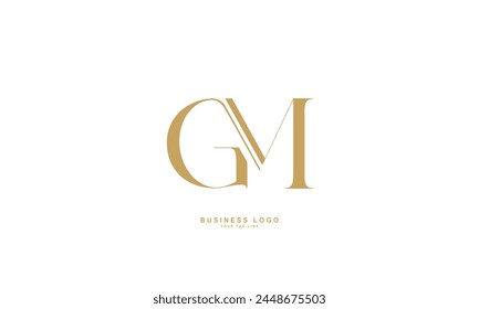 GM, MG, G, M, Abstrakte Buchstaben Logo-Monogramm