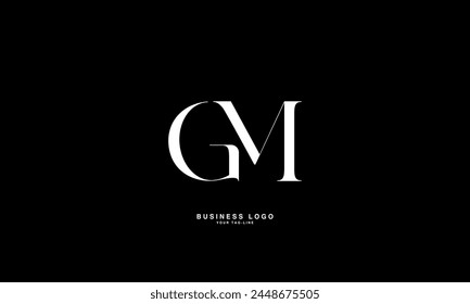 GM, MG, G, M, Abstrakte Buchstaben Logo-Monogramm